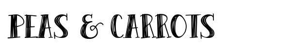 Peas & Carrots font preview